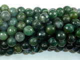 Moss Agate Beads, 10mm Faceted Round Beads-Gems: Round & Faceted-BeadDirect