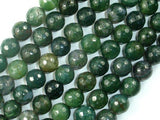 Moss Agate Beads, 10mm Faceted Round Beads-Gems: Round & Faceted-BeadDirect