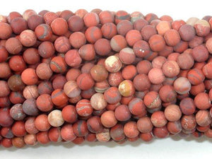 Matte Red Jasper Beads, 4mm, Round Beads-Gems: Round & Faceted-BeadDirect