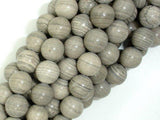 Gray Banded Jasper, 10mm, Round Beads-Gems: Round & Faceted-BeadDirect