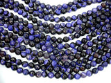 Agate Beads, Purple & Black, 8mm Faceted-Agate: Round & Faceted-BeadDirect