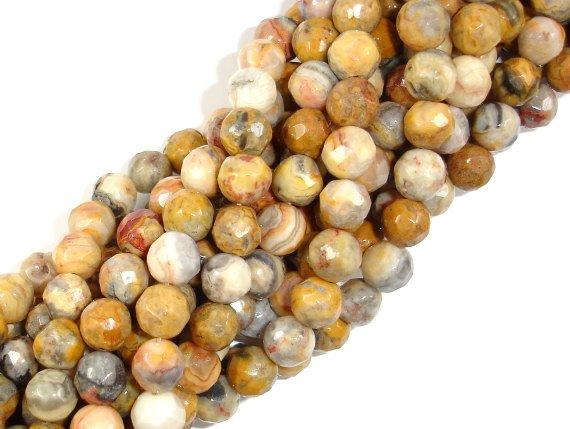Crazy Lace Agate Beads Faceted Round, 8mm-Gems: Round & Faceted-BeadDirect