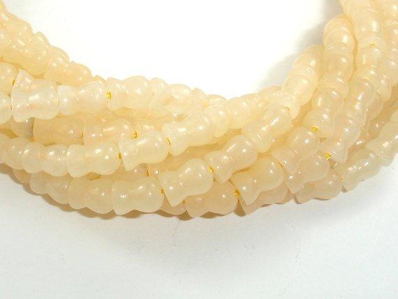 Yellow Jade Beads, Vase (Flower), 5 x 8mm-Gems:Assorted Shape-BeadDirect