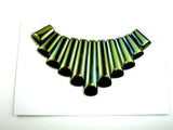 Quartz Beads, Coated Green, Top Drilled Graduated Stick-Gems:Assorted Shape-BeadDirect