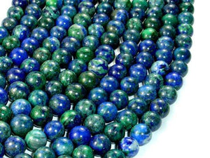 Azurite Malachite Beads, 8mm (8.5 mm) Round-Gems: Round & Faceted-BeadDirect