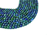 Azurite Malachite Beads, 8mm (8.5 mm) Round-Gems: Round & Faceted-BeadDirect