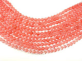 Cherry Quartz Beads, Round, 8mm-Gems: Round & Faceted-BeadDirect