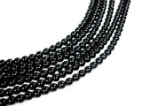 Jet Gemstone Beads, Round, 6mm-Gems: Round & Faceted-BeadDirect