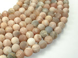 Matte Sunstone Beads, Round, 10mm-Gems: Round & Faceted-BeadDirect