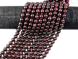Red Garnet Beads, Approx 9mm Round Beads-Gems: Round & Faceted-BeadDirect