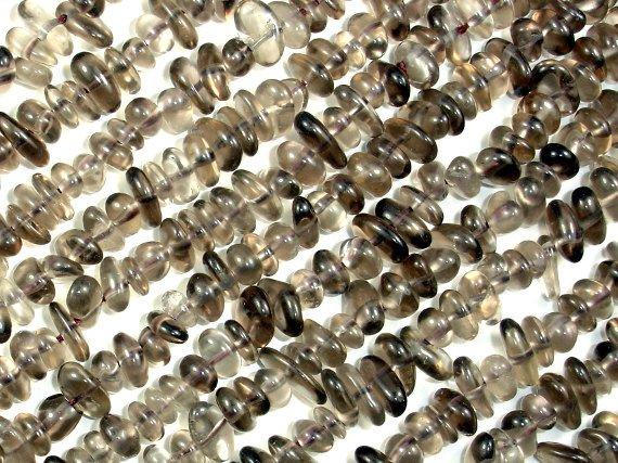 Smoky Quartz Beads, Pebble Chips, 6mm-9mm-Gems: Nugget,Chips,Drop-BeadDirect