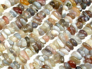 Botswana Agate Beads, Pebble Chips, 6mm-10mm-Gems: Round & Faceted-BeadDirect