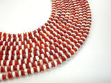 Matte Tibetan Agate Beads, With White Stripe, Round, 6mm-Gems: Round & Faceted-BeadDirect