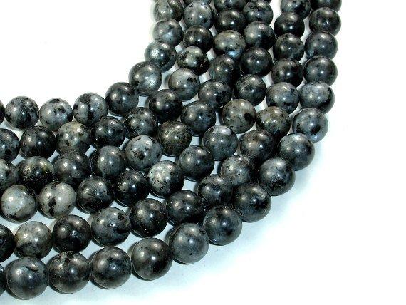 Black Labradorite Beads, Round, 10mm, 15.5 Inch-Gems: Round & Faceted-BeadDirect