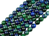Azurite Malachite Beads, Round, 12mm-Gems: Round & Faceted-BeadDirect