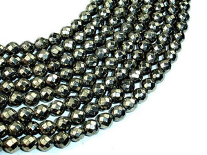 Pyrite Beads, Faceted Round, 6mm-Gems: Round & Faceted-BeadDirect