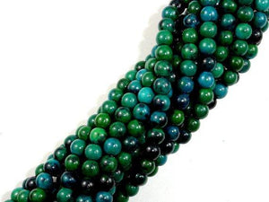Chrysocolla , 4mm Round Beads-Gems: Round & Faceted-BeadDirect
