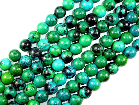 Chrysocolla, 10 mm Round Beads-Gems: Round & Faceted-BeadDirect