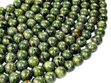 Alligator Skin Jasper Beads, Green Brecciated Jasper, Round, 10mm-Gems: Round & Faceted-BeadDirect