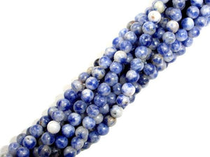 Blue Spot Jasper Beads, Round, 4mm-Gems: Round & Faceted-BeadDirect