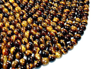 Tiger Eye, Round, 10mm-Gems: Round & Faceted-BeadDirect