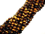 Tiger Eye, Round, 10mm-Gems: Round & Faceted-BeadDirect