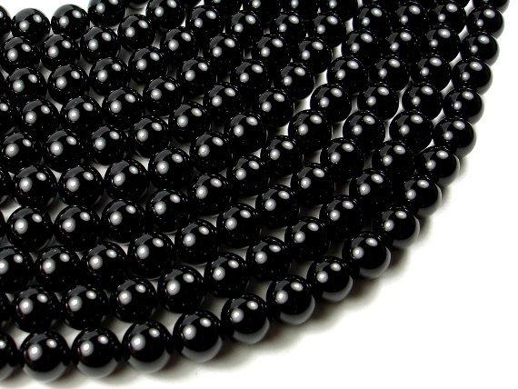 Black Onyx Beads, Round 12mm-Gems: Round & Faceted-BeadDirect