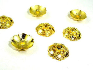 Bead Caps, Jewelry Findings, Zinc Alloy, Gold Tone-Metal Findings & Charms-BeadDirect