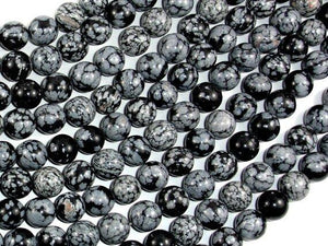 Snowflake Obsidian Beads, Round, 10mm-Gems: Round & Faceted-BeadDirect