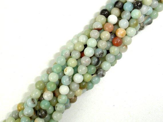 Amazonite Beads, 4mm (4.3 mm) Round-Gems: Round & Faceted-BeadDirect