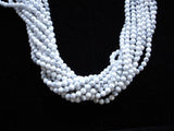 White Howlite Beads, Round, 4mm (4.7 mm), 15.5 Inch-Gems: Round & Faceted-BeadDirect