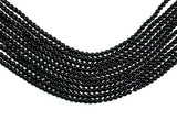 Black Tourmaline Beads Round 4mm (4.8mm)-Gems: Round & Faceted-BeadDirect