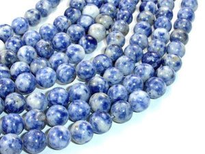 Blue Spot Jasper Beads, Round, 8mm-Gems: Round & Faceted-BeadDirect