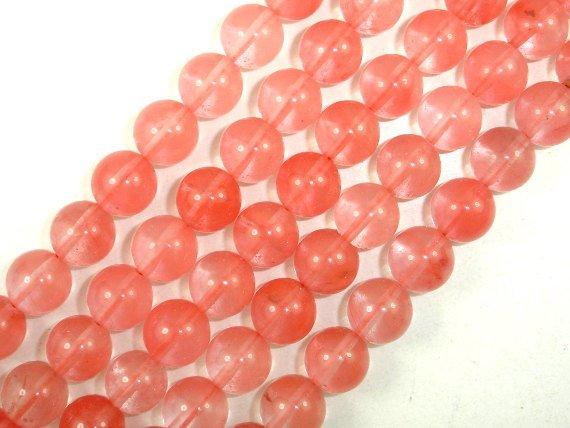 Cherry Quartz Beads, Round, 10mm-Gems: Round & Faceted-BeadDirect