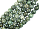 Green Zebra Jasper Beads, 10mm Round Beads-Gems: Round & Faceted-BeadDirect