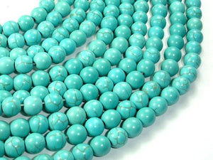 Howlite Turquoise Beads, Round, 8mm-Gems: Round & Faceted-BeadDirect