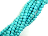 Turquoise Howlite Beads, Round, 4mm-Gems: Round & Faceted-BeadDirect
