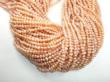 Fresh Water Pearl Beads, Peach, Potato, Approx 4-5mm-Pearls & Glass-BeadDirect