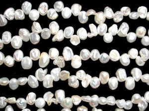 Fresh Water Pearl Beads, Mauve, Top drilled, Keshi-Pearls & Glass-BeadDirect