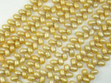 Fresh Water Pearl Beads, Gold, Top drilled, Dancing Beads-Pearls & Glass-BeadDirect