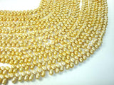 Fresh Water Pearl Beads, Gold, Top drilled, Dancing Beads-Pearls & Glass-BeadDirect