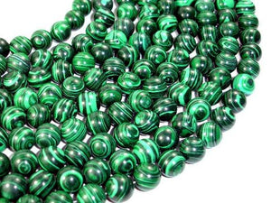 Malachite Beads - Synthetic, Round, 10mm-Gems: Round & Faceted-BeadDirect