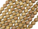 Druzy Agate Beads, Geode Beads, Matte Golden Brown, 12mm-Agate: Round & Faceted-BeadDirect