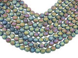 Druzy Agate Beads, Geode Beads, Matte Peacock, 12mm-Agate: Round & Faceted-BeadDirect