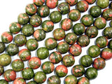 Unakite Beads, Round, 14mm-Gems: Round & Faceted-BeadDirect