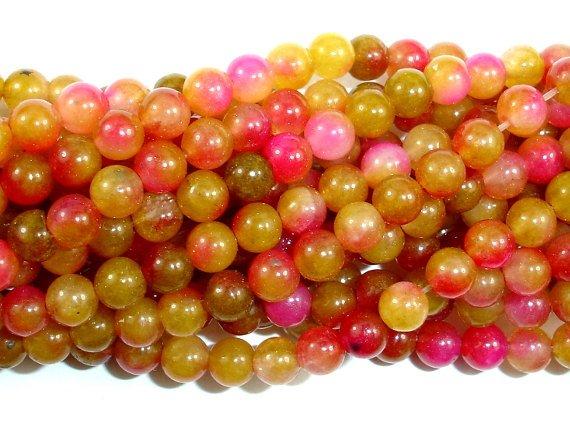 Dyed Jade, Round, 4mm bead-Gems: Round & Faceted-BeadDirect