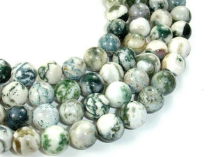 Tree Agate Beads, Round, 10mm-Gems: Round & Faceted-BeadDirect