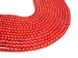 Red Bamboo Coral Beads, Round, 6mm-Gems: Round & Faceted-BeadDirect