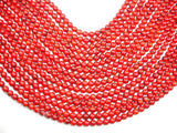 Red Bamboo Coral Beads, Round, 6mm-Gems: Round & Faceted-BeadDirect