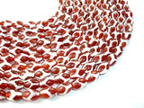 Tibetan Agate Beads, Red, Rice, 10mm x 14mm-Gems:Assorted Shape-BeadDirect